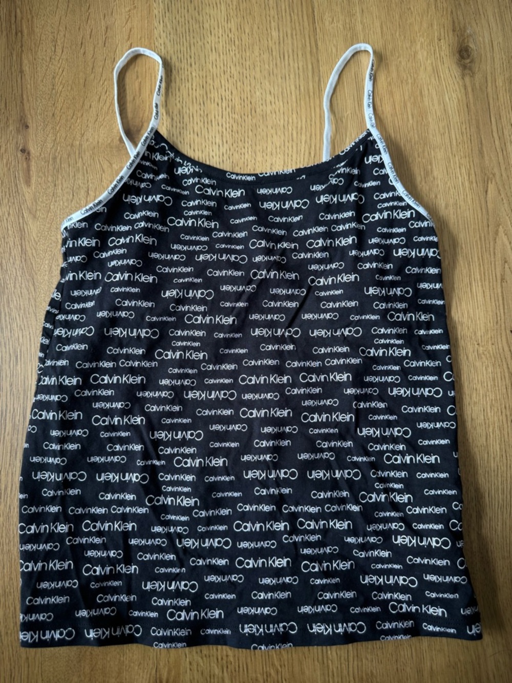 Calvin Klein Black Sleepwear Cami with White Logo Trim